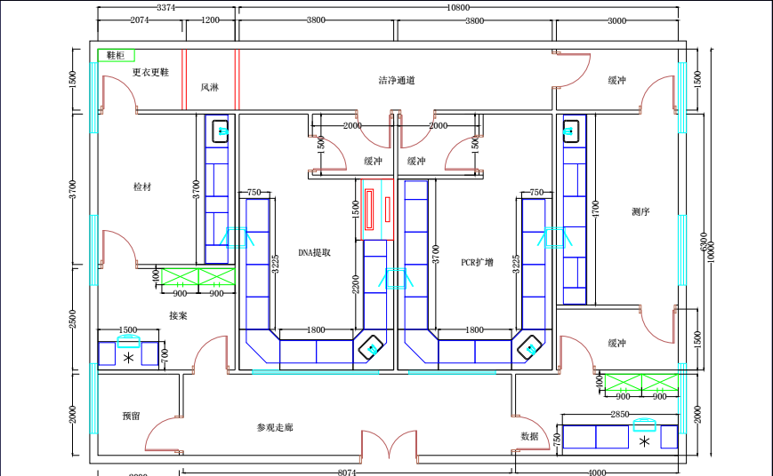 三樓實(shí)驗室平面設計圖